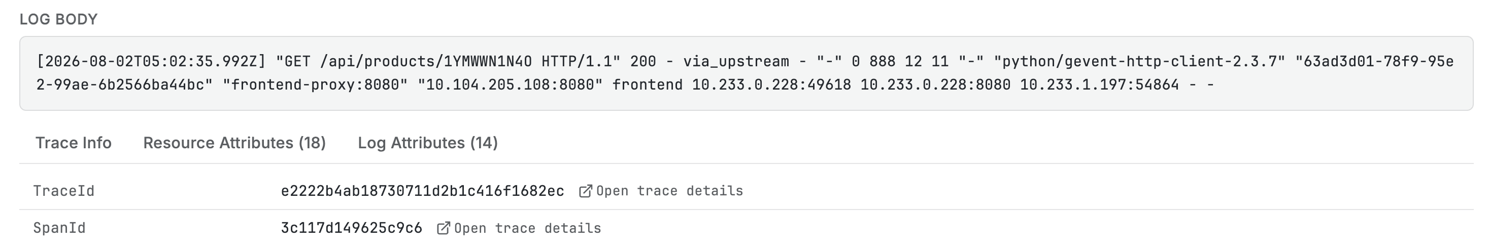Trace Correlation