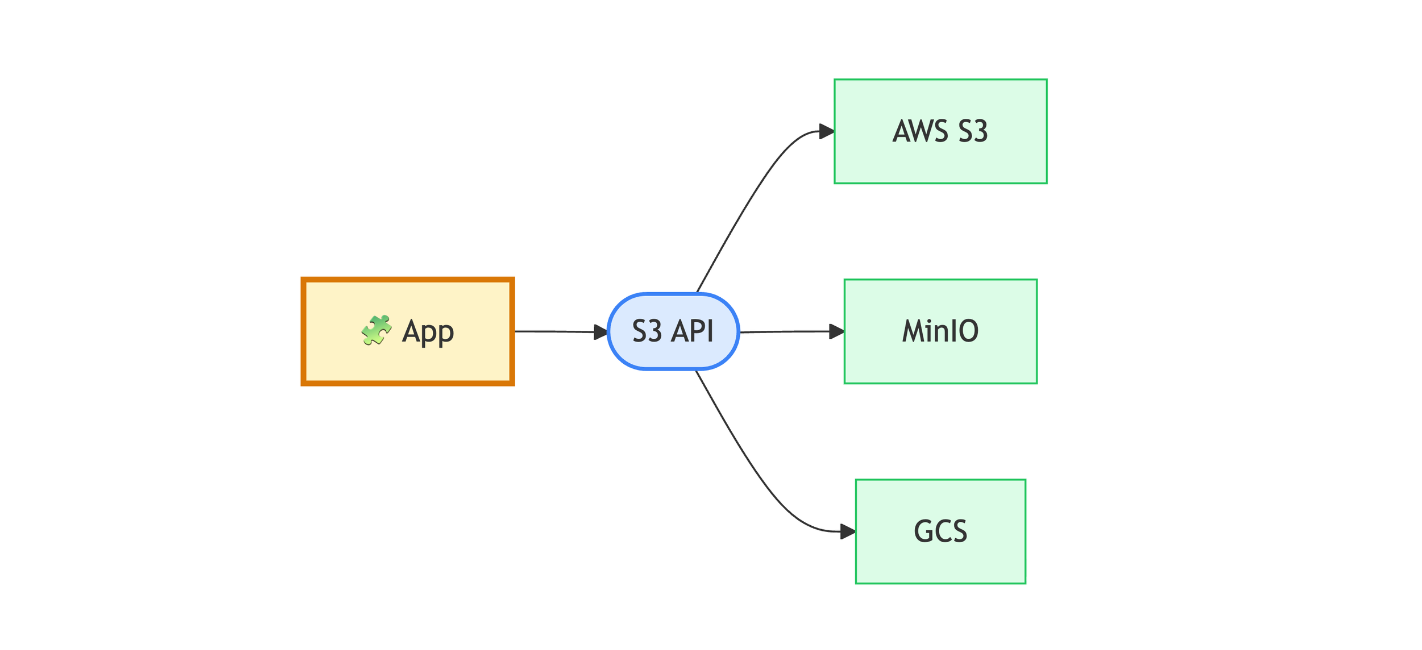 S3 as a protocol API working across AWS S3, MinIO, and other S3-compatible storage providers
