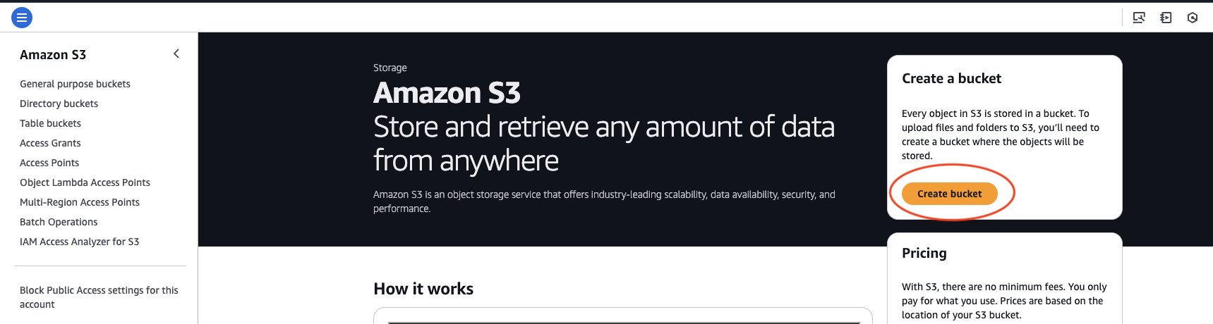 S3 Dashboard ScreenShot