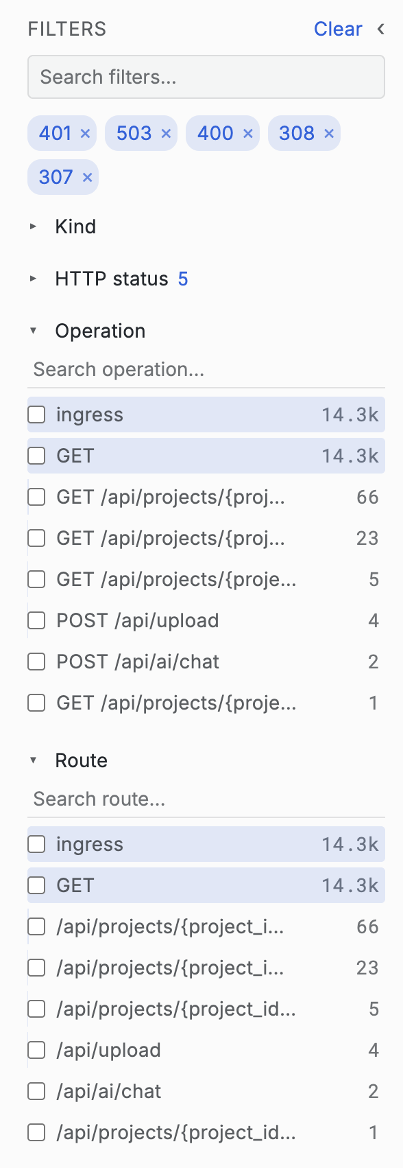 Filter Sidebar